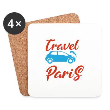 LES SECRETS VOYAGENT VITE À PARIS - Dessous de verre (lot de 4) - blanc - Devant