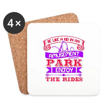 AMUSEMENT PARK ENJOY THE RIDES - Coasters (set of 4) - white - Front