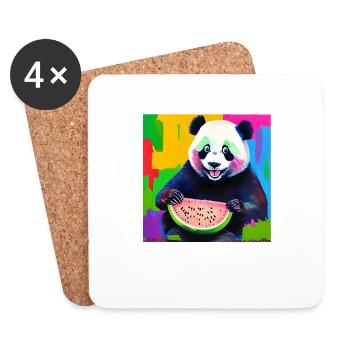 Design eines digitalen Ölgemälde-Stils mit einem - Untersetzer (4er-Set) - Weiß - Vorne