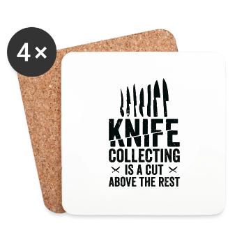 Knife Collector Knives Collecting - Coasters (set of 4) - white - Front
