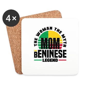 Beninese Benin Beninese Flag Quote - Coasters (set of 4) - white - Front