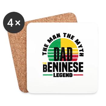 Beninese Benin Beninese Flag Quote - Coasters (set of 4) - white - Front