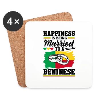 Beninese Benin Beninese Flag Quote - Coasters (set of 4) - white - Front