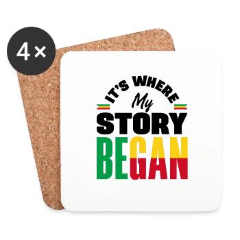 Beninese Benin Beninese Flag Quote - Coasters (set of 4) - white - Front