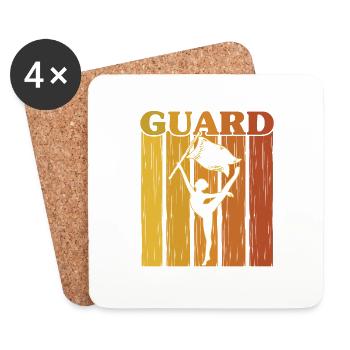 Guard Flag Guard Gift - Coasters (set of 4) - white - Front