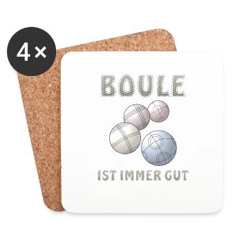 BOULE IST IMMER GUT - Untersetzer (4er-Set) - Weiß - Vorne