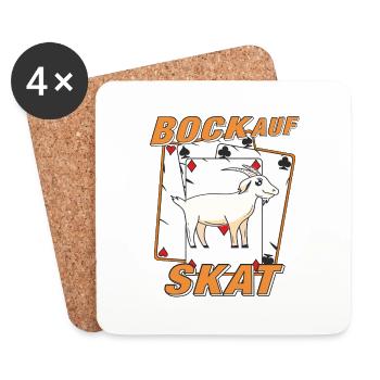 PRÊT POUR SKAT - Dessous de verre (lot de 4) - blanc - Devant