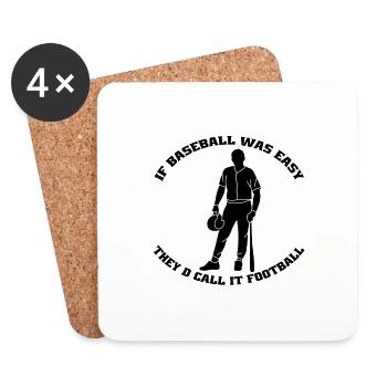 Baseballer Baseball Baseballteam Baseballspieler - Untersetzer (4er-Set) - Weiß - Vorne