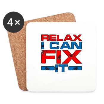 Relax I Can Fix It 8 - Coasters (set of 4) - white - Front