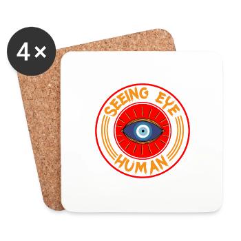Seeing Eye Human 12 - Dessous de verre (lot de 4) - blanc - Devant