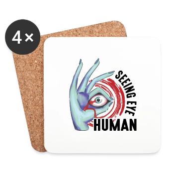 Seeing Eye Human 13 - Coasters (set of 4) - white - Front