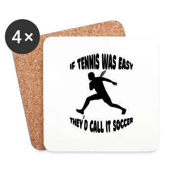 Tennis player Tennis lovers Tennis Tennis club - Coasters (set of 4) - white - Front
