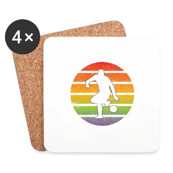 Football Design Football Player Football Équipe de football - Dessous de verre (lot de 4) - blanc - Devant