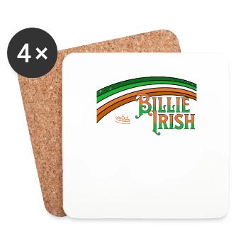 Billie Irish - St. Patricks Day - Paddy's Day - Untersetzer (4er-Set) - Weiß - Vorne