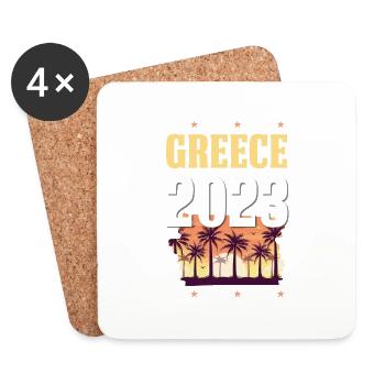 Greece 2023 - Untersetzer (4er-Set) - Weiß - Vorne