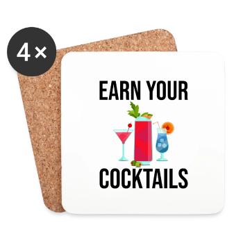 Gagnez vos cocktails 2 - Dessous de verre (lot de 4) - blanc - Devant