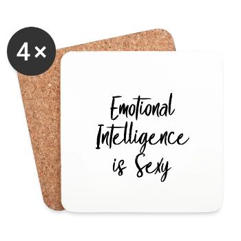 Emotional Intelligence Is Sexy 2 - Coasters (set of 4) - white - Front