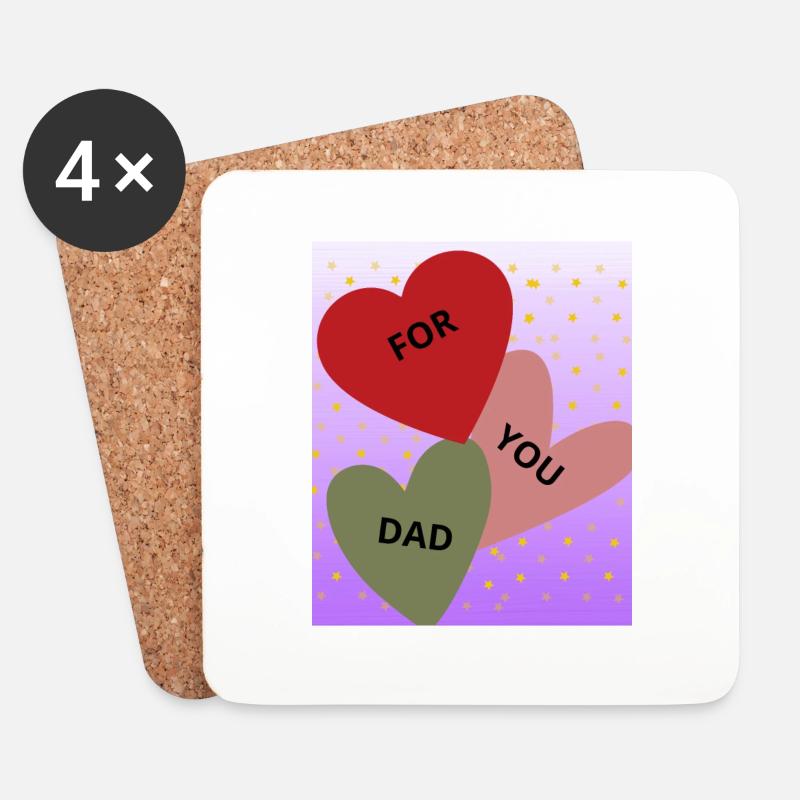 Für dich, Papa - Untersetzer (4er-Set) - Weiß