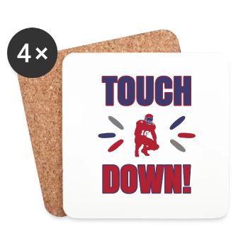 FoundLux New Design, TOUCH DOWN! - Coasters (set of 4) - white - Front