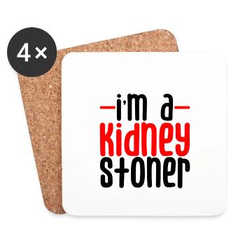 I'm A Kidney Stoner 3 - Coasters (set of 4) - white - Front