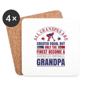 FoundLux New Design, ALL GRANDPAS ARE CREATED EQUA - Untersetzer (4er-Set) - Weiß - Vorne