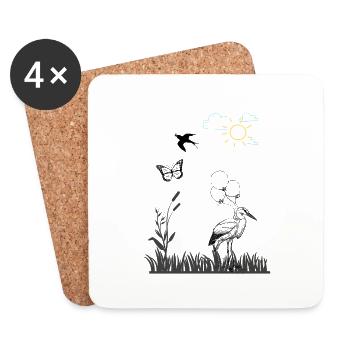 Source - Dessous de verre (lot de 4) - blanc - Devant
