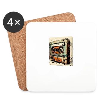 Rewind your memories - Coasters (set of 4) - white - Front