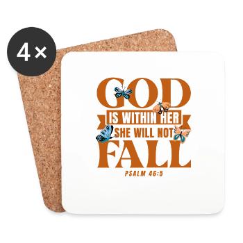 Verset biblique Inspiration Jésus Dieu Don - Dessous de verre (lot de 4) - blanc - Devant