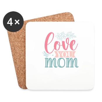 Sweet Simple - Ich liebe Mama - Untersetzer (4er-Set) - Weiß - Vorne
