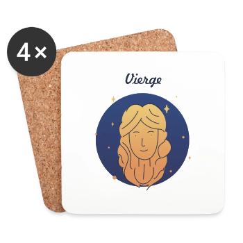 Vierge - Dessous de verre (lot de 4) - blanc - Devant