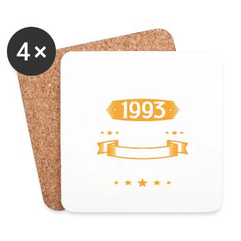 Cadeau Les légendes sont nées en Octobre 1993 - Dessous de verre (lot de 4) - blanc - Devant