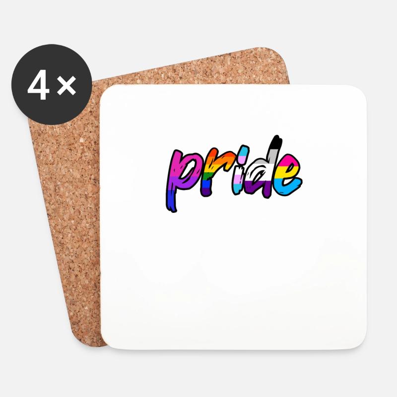 Pride - Untersetzer (4er-Set) - Weiß