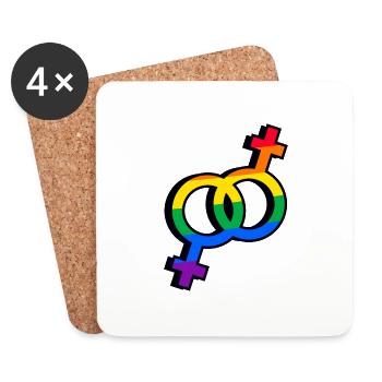 Pride - Coasters (set of 4) - white - Front