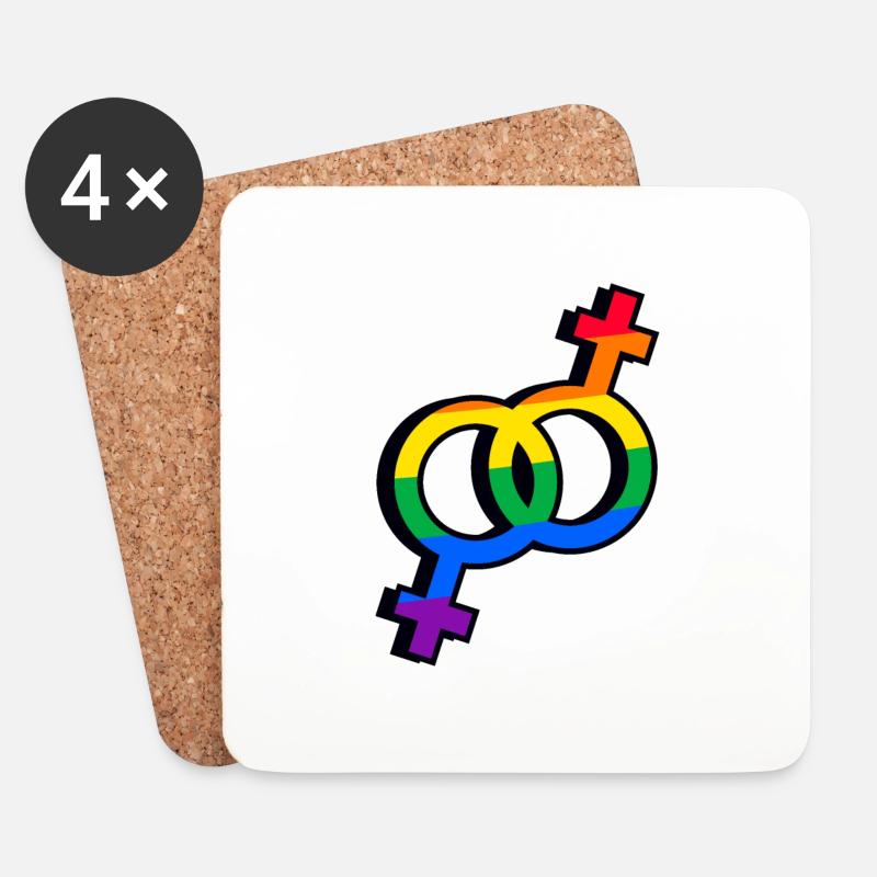 Pride - Untersetzer (4er-Set) - Weiß