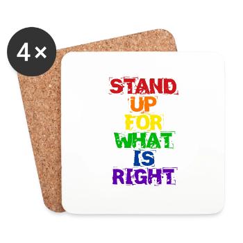 Pride LGBT Statement - Coasters (set of 4) - white - Front