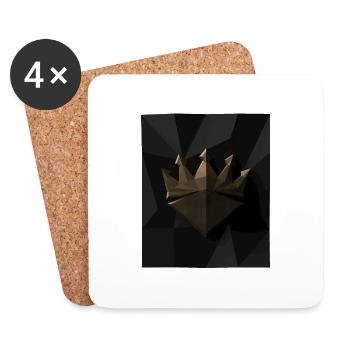 Geometric crown - Coasters (set of 4) - white - Front
