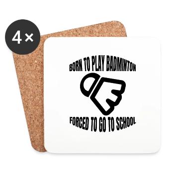 Équipe de badminton de fans de badminton - Dessous de verre (lot de 4) - blanc - Devant