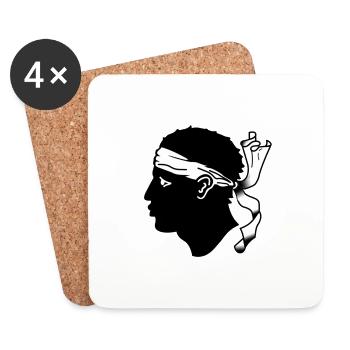 Long live Corsica - Coasters (set of 4) - white - Front