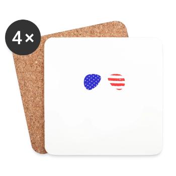 All American Grandma Family Matching July 4 US - Coasters (set of 4) - white - Front