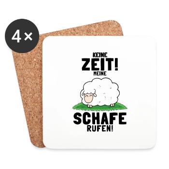 Schafe Schäfer Landwirtschaft Geschenke - Untersetzer (4er-Set) - Weiß - Vorne
