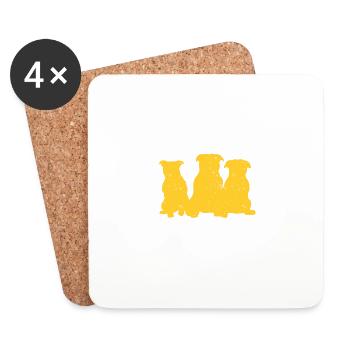 Cadeau Introverti Sarcastique Introverti - Dessous de verre (lot de 4) - blanc - Devant