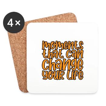Moments qui peuvent changer votre vie 4 - Dessous de verre (lot de 4) - blanc - Devant