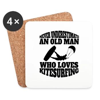 Kitesurfer Windsurfing Kitesurfing Windsurfer - Untersetzer (4er-Set) - Weiß - Vorne