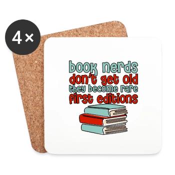 Book Nerds ils deviennent rares Premières éditions - Dessous de verre (lot de 4) - blanc - Devant