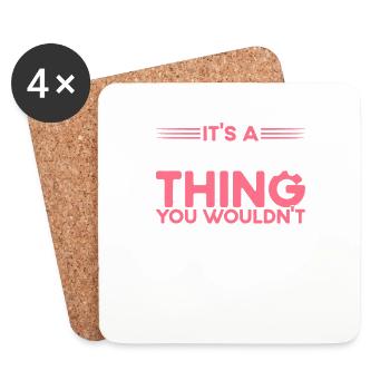 Cosmetology Gift Beautician - Coasters (set of 4) - white - Front