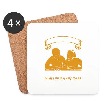 ANYONE WHO DOES ANYTHING TO HELF A CHILD - Coasters (set of 4) - white - Front