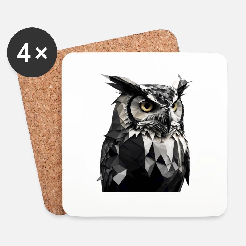 OWL - Untersetzer (4er-Set) - Weiß