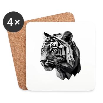 TIGER - Coasters (set of 4) - white - Front