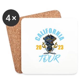 California 2023 Skelett - Untersetzer (4er-Set) - Weiß - Vorne