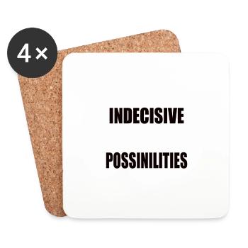 Funny I'm not undecided - Coasters (set of 4) - white - Front